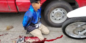 Una herida en la pierna le impidió huir de la escena del crimen en zona 5 de Villa Nueva (foto: PNC)