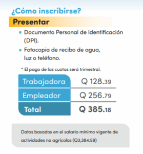 IGSS ofrece seguridad social para trabajadoras del hogar.